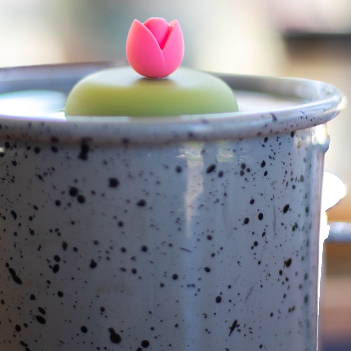 Pink Tulip Flower Floating Tea Steeper