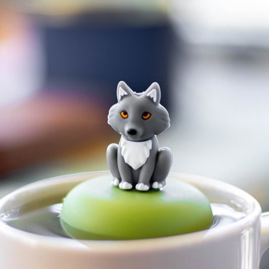 Floating Grey Wolf Tea infuser