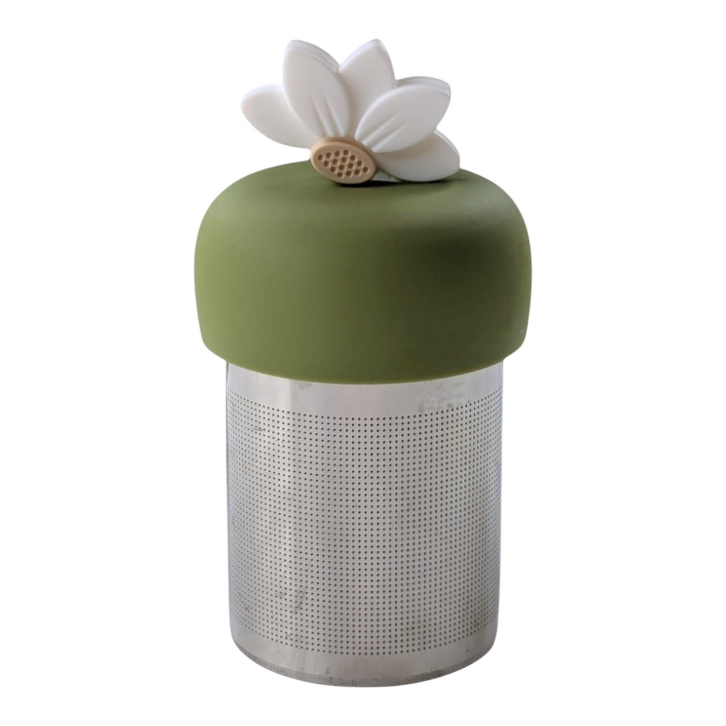 White Lotus Flower Floating Tea Steeper I Green Base
