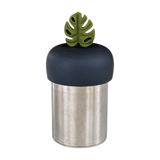 Army Green Monstera Leaf Floating Tea Steeper
