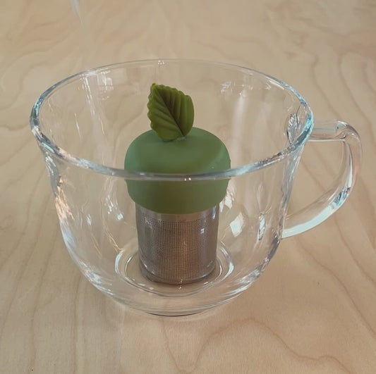 Green Herb Leaf Floating Tea Steeper I Green Base
