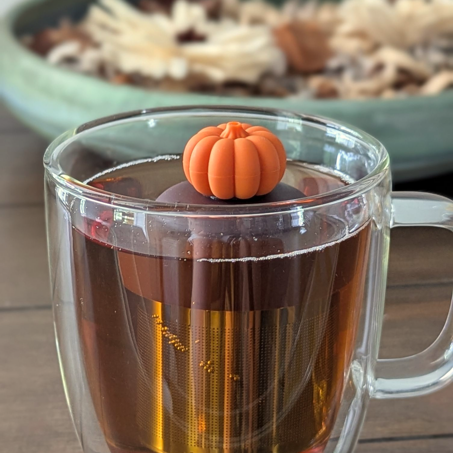 3D pumpkin Floating Tea Steeper™ l brown