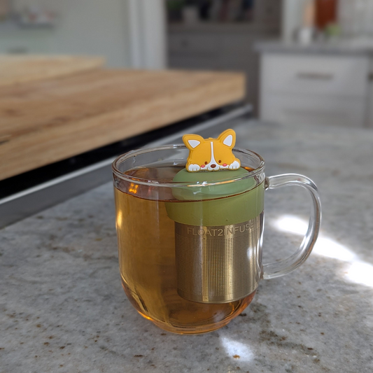Floating Corgi Puppy Tea Infuser - Cute Animal Tea Infuser for Loose Leaf Tea