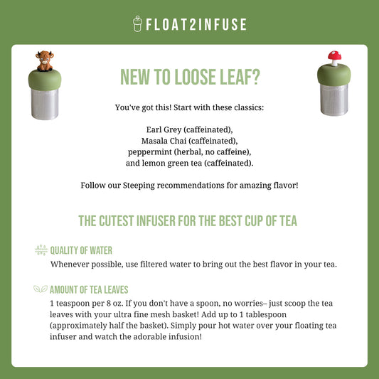 info card explaining the benefits of loose leaf tea for beginner tea drinkers