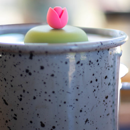 Pink Tulip Flower Floating Tea Steeper