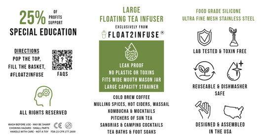 Large Infuser Info Card I Benefits I Features