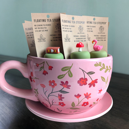 Giant Floral Teacup Point of Sale Display