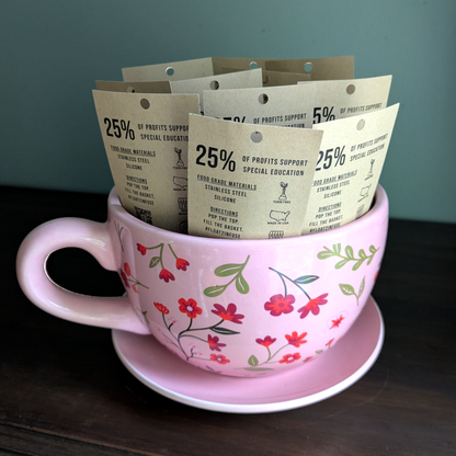 Giant Floral Teacup Point of Sale Display