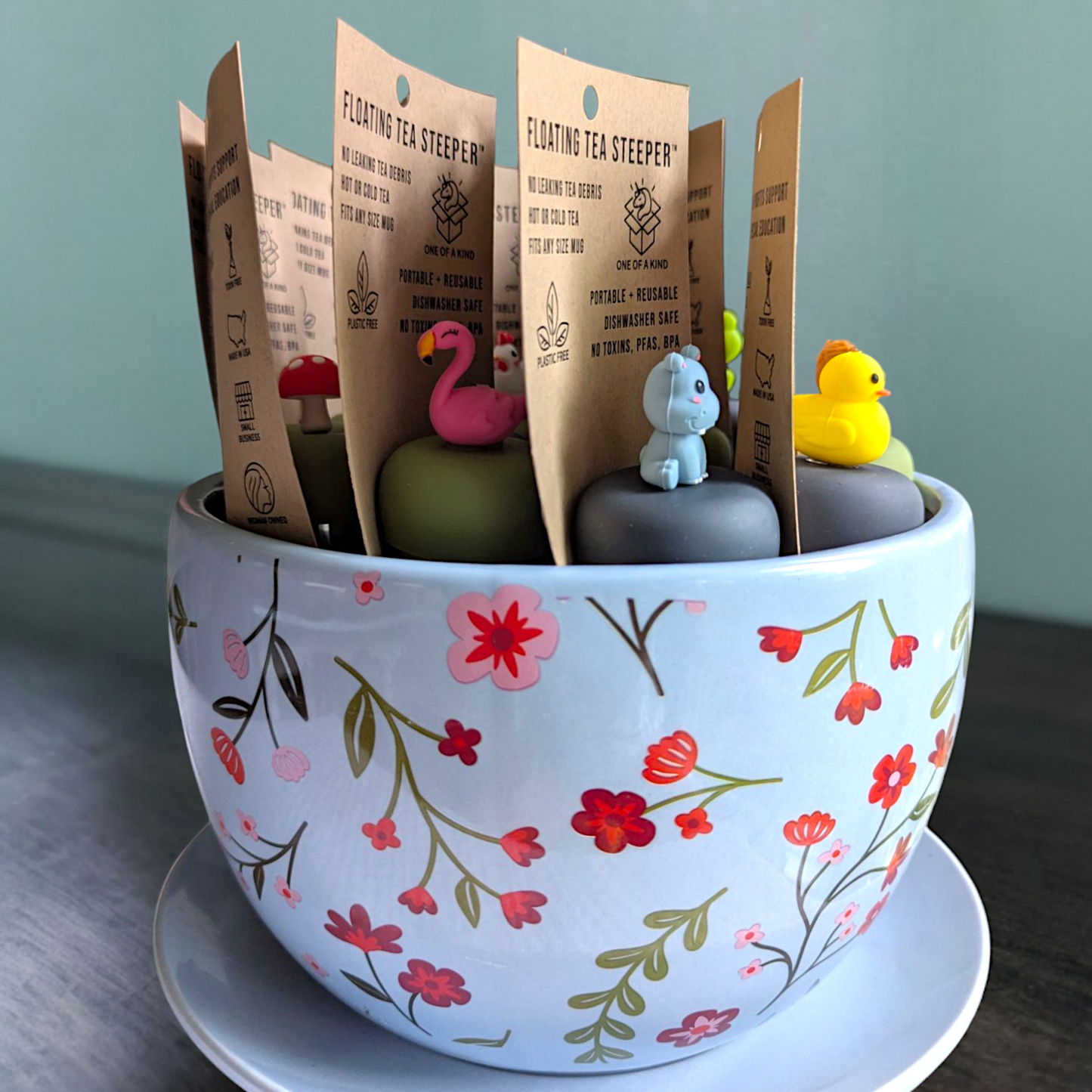 Giant Floral Teacup Point of Sale Display