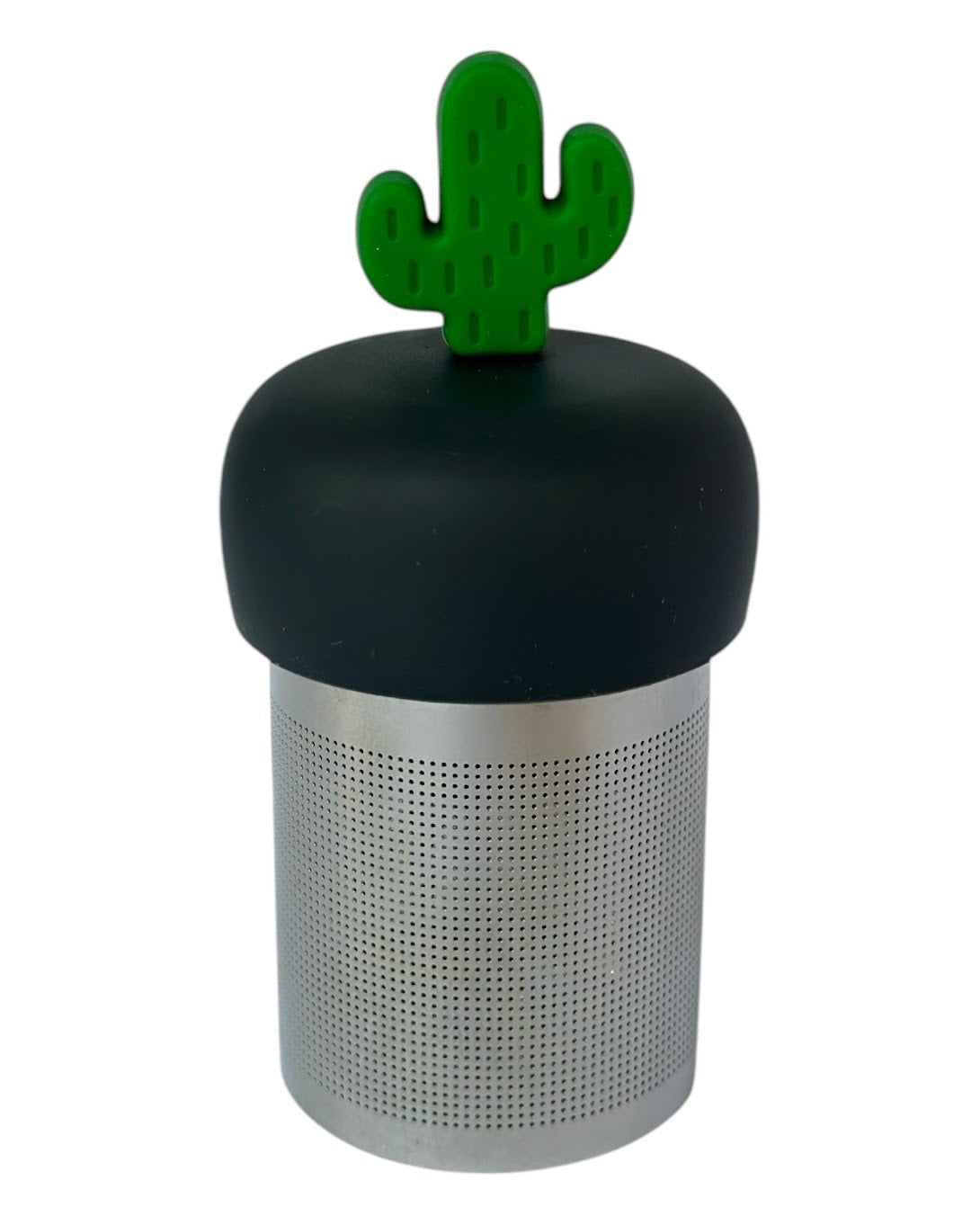 Green Saguaro Cactus Floating Tea Steeper I Grey Base