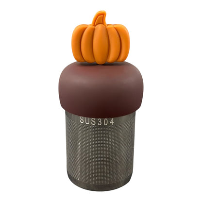 Orange Pumpkin Floating Tea Steeper I Brown Base