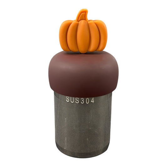 Orange Pumpkin Floating Tea Steeper I Brown Base
