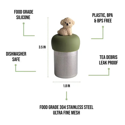 Floating Goldendoodle Tea Infuser - Cute Animal Tea Infuser for Loose Tea