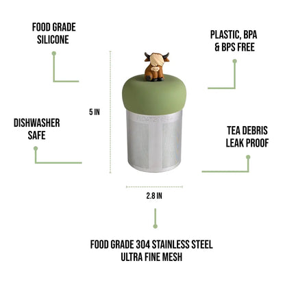 Floating Large Highland Cow Tea infuser