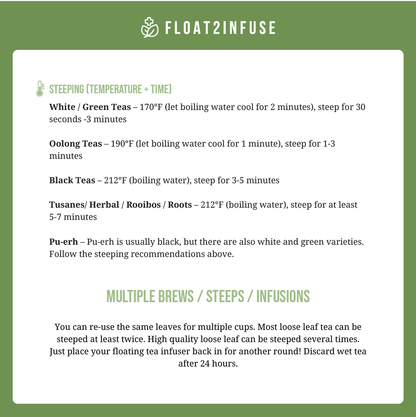 infographic that explains how to brew loose leaf tea for beginners