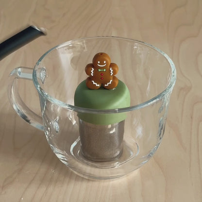 Floating Gingerbread Man Tea Infuser - Cute Tea Infuser for Loose Leaf Tea