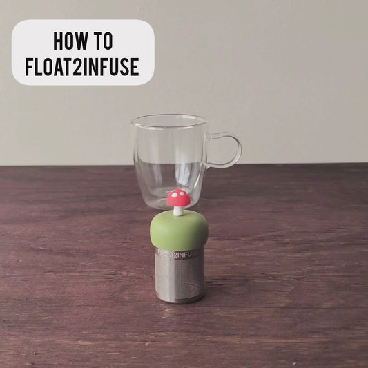 video demonstrating each step of how to use a Float2infuse tea infuser to brew tea