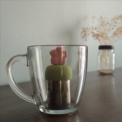 Pink Hibiscus Flower Floating Tea Steeper