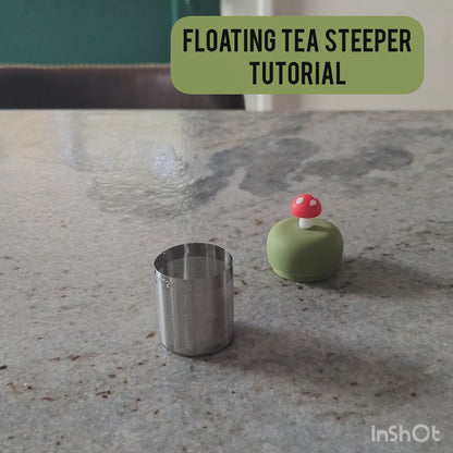 Sunset Yellow Saguaro Cactus Floating Tea Steeper I Green Base