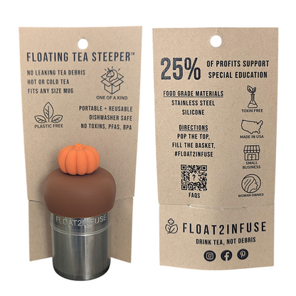 3D pumpkin Floating Tea Steeper™ l light brown