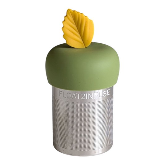 Yellow Fall Leaf Floating Tea Steeper I Green Base