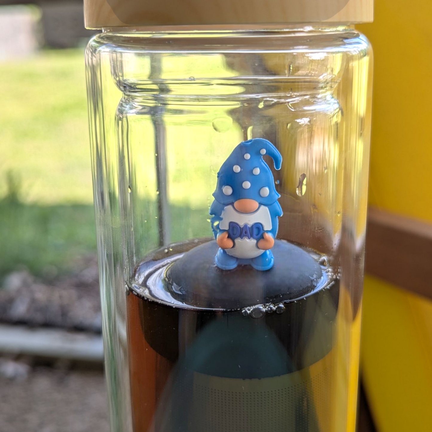 Blue Dad Gnome Floating Tea Steeper