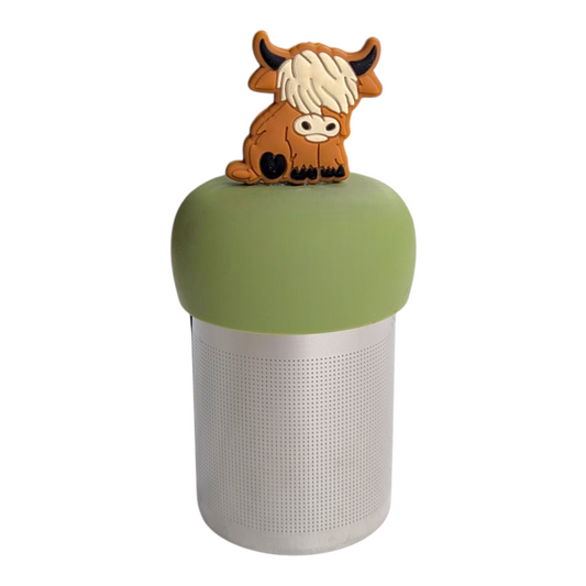 2D Highland Cow Floating Tea Steeper™