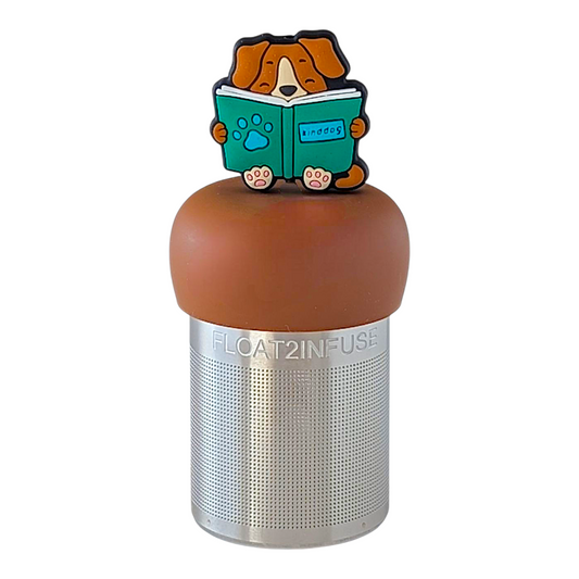 Floating Dog Reading Book Tea Infuser - Cute Animal Tea Infuser for Loose Leaf Tea