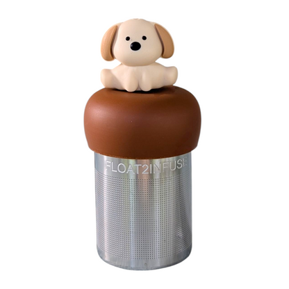 Beige Dog Floating Tea Steeper l light brown