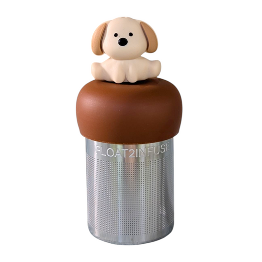 Beige Dog Floating Tea Steeper l light brown