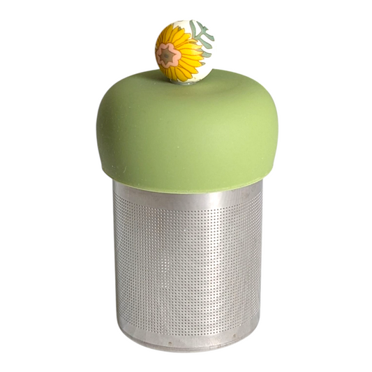Floral Daisy Fern Sphere Floating Tea Steeper™