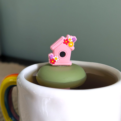 Floral Birdhouse Floating Tea Steeper