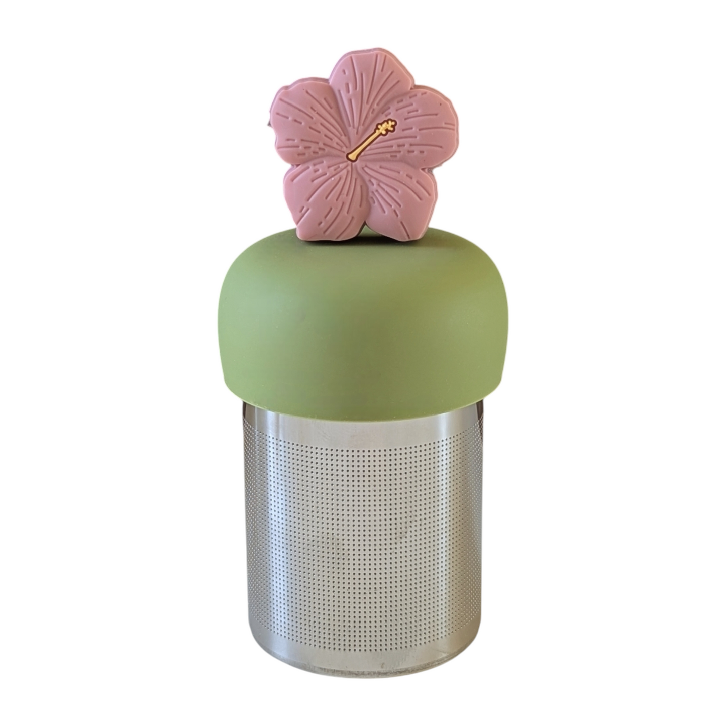 Pink Hibiscus Flower Floating Tea Steeper