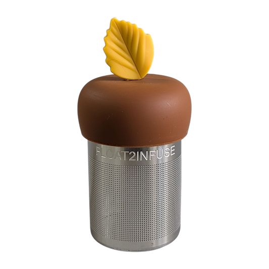 Yellow Fall Leaf Floating Tea Steeper™ l light brown