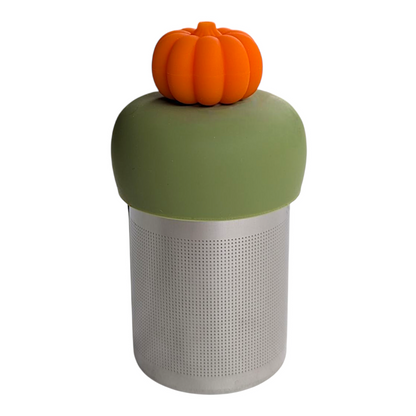 3D pumpkin Floating Tea Steeper™ l green base