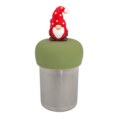 Red Holiday Gnome Floating Tea Steeper