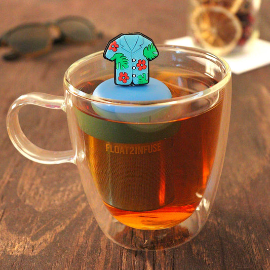 Floating Blue Hawaiian Shirt Tea Infuser - Cute Tea Infuser for Loose Tea