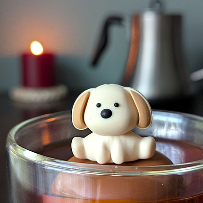 Floating Beige Dog Tea Infuser - Cute Animal Tea Infuser for Loose Leaf Tea