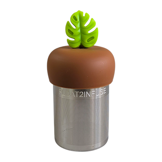 Floating Lime Green Monstera Tea Infuser - Cute Tea Infuser for Loose Leaf Tea
