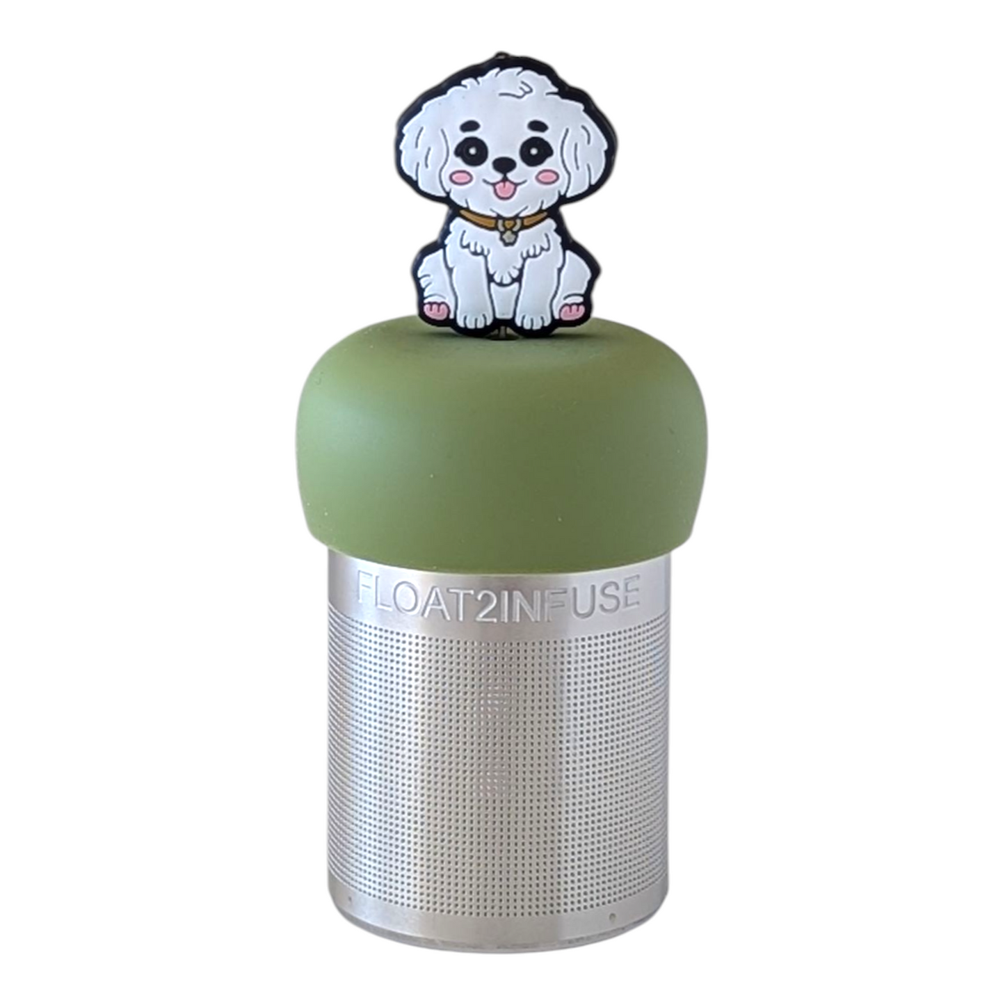 Floating White Maltipoo Dog Tea Infuser - Cute Animal Tea Infuser for Loose Leaf Tea