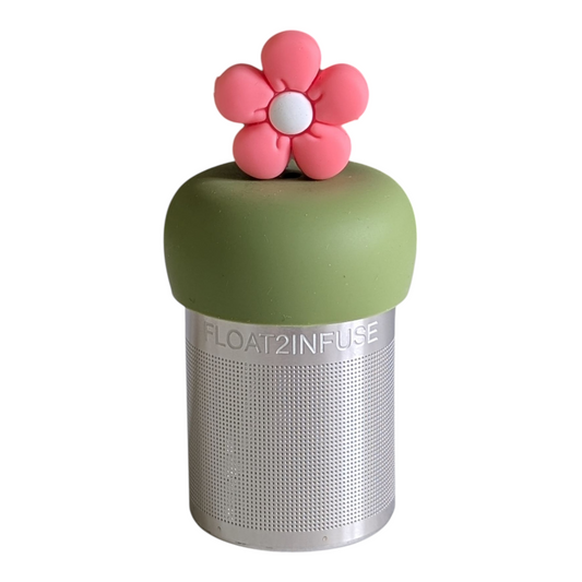 Floating Coral Pink Daisy Tea Infuser - Cute Tea Infuser for Loose Leaf Tea