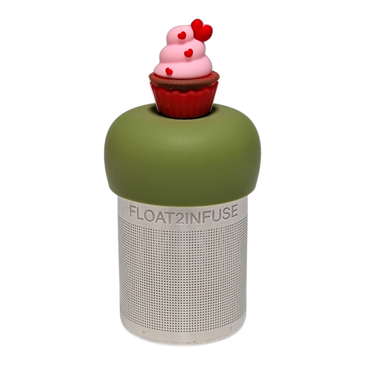 Floating Red Heart Cupcake Tea Infuser - Cute Tea Infuser for Loose Leaf Tea