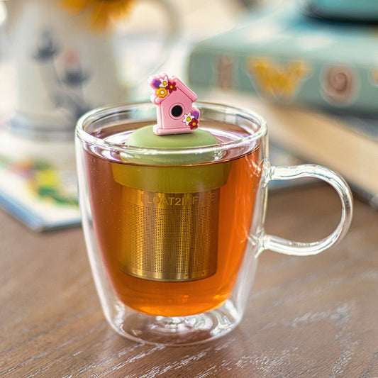 Floating Flower Birdhouse Tea Infuser - Cute Tea Infuser for Loose Leaf Tea
