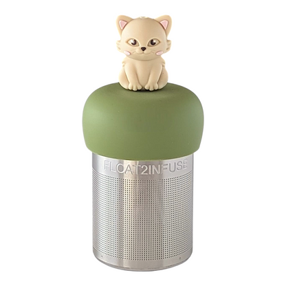 Floating Ivory Cat Tea Infuser - Cute Animal Tea Infuser for Loose Leaf Tea