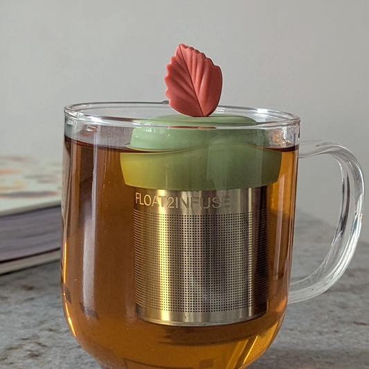 Floating Red Fall Leaf Tea Infuser - Cute Tea Infuser for Loose Leaf Tea