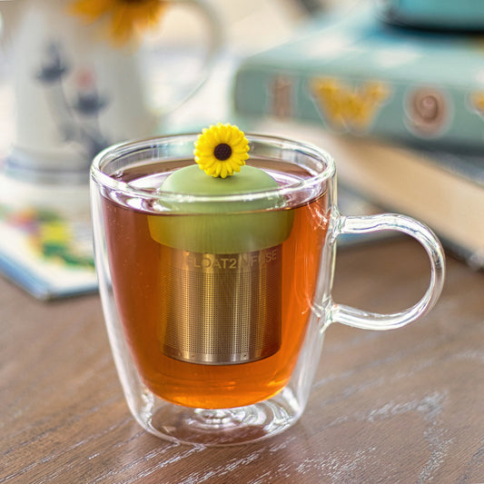 Floating Sunflower Tea Infuser Infuser - Cute Tea Infuser for Loose Leaf Tea